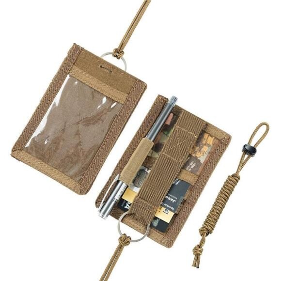Tactical ID Card Holder Adjustable Neck Lanyard Key - Picture 1 of 8